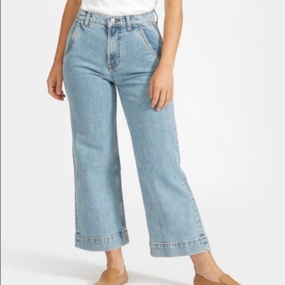Everlane The Wide Leg Jean Light Indigo